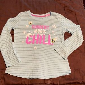 Girls Long Sleeve Tee by Wonder Nation Brand.